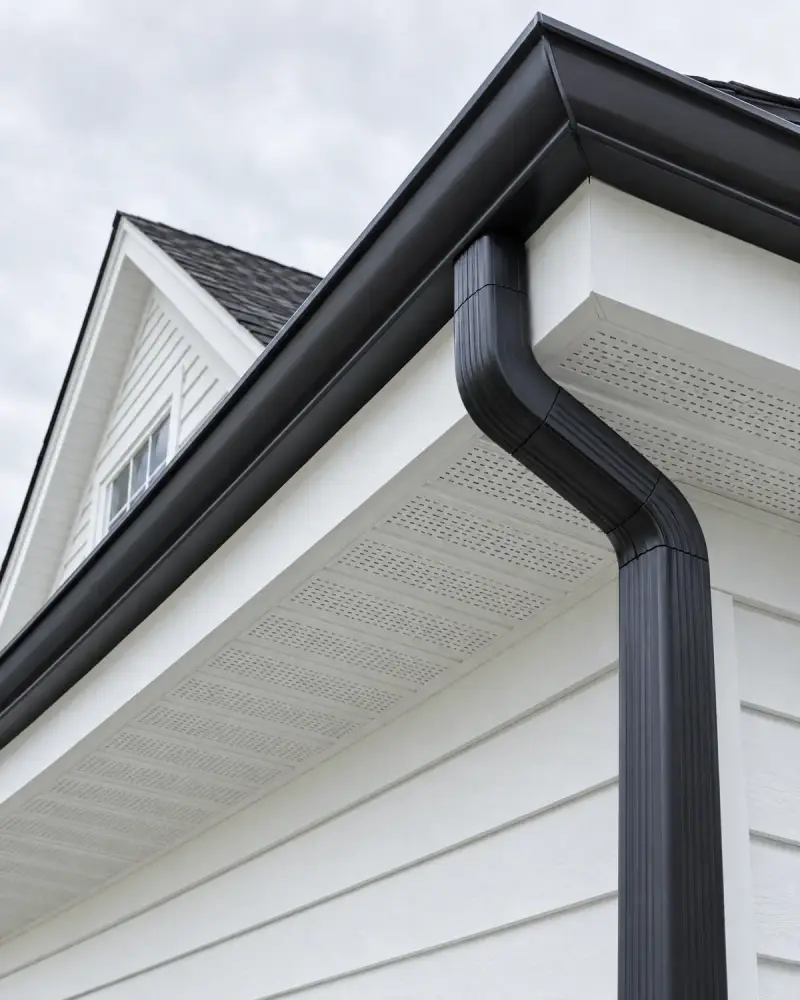 Seamless gutter and downspout